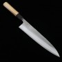 Japanese chef knife gyuto- HATSUKOKORO - Thick Nashiji - Carbon white 2 - Size:21cm