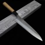 Japanese chef knife gyuto- HATSUKOKORO - Thick Nashiji - Carbon white 2 - Size:21cm