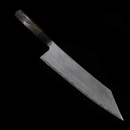 Japanese kiritsuke gyuto knife - NIGARA - Stainless Vg10 - Tsuchime Damascus - wenge handle - Size:24cm