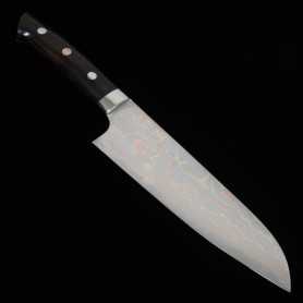 Japanese Santoku Knife - TAKESHI SAJI - Blue Steel No.2 Damascus - ...