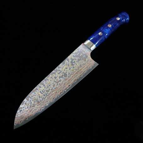 Japanese santoku Knife - TAKESHI SAJI - Stainless VG-10 Damascus 