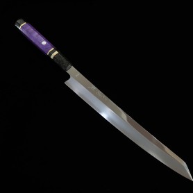 Japanese kiritsuke yanagiba knife - MIURA - Obidama Series - Vg-10 mirrored custom handle- Size:27cm