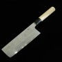 Japanese Nakiri Knife - SAKAI KIKUMORI - Kikuzuki Nashi Series - Shirogami 2 - Size:18cm