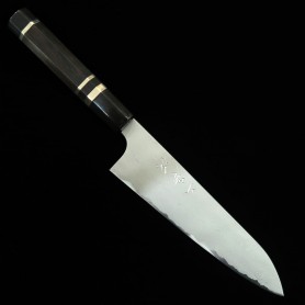 Japanese Gyuto knife - NIGARA - damascus - Aogami 2 - ebony wood handle - size:21cm