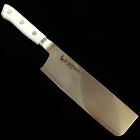 Japanese Nakiri Knife - ZANMAI - Classic Damascus Corian Serie - Si...