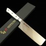 Japanese Nakiri Knife - ZANMAI - Classic Damascus Corian Serie - Si...