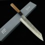 Japanese kiritsuke gyuto knife - NIGARA - Migaki Tsuchime - SG2 - S...