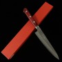 Japanese Petty Knife - MIURA - Super blue steel - Hammered finish - Red Plywood - 13.5cm