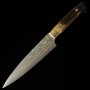 Japanese petty Knife - TAKESHI SAJI - Blue Steel No.2 Damascus - Co...