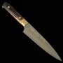 Japanese petty Knife - TAKESHI SAJI - Blue Steel No.2 Damascus - Co...