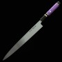 Japanese Yanagiba Knife - MIURA ITADAKI - White Steel No.2 - Brack Finish - Custom Handle - Size27cm/30cm