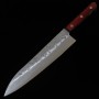 Japanese Gyuto Knife - MIURA - silver No.3 Nashiji - Red plywood - Size:21cm