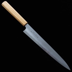 Japanese Sujihiki Knife - KAGEKIYO - Gokujo Sakura Series - Carbon White Steel No.2 - Size:24cm