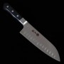 Japanese Santoku Knife - MIURA - Molybdneum with Dimple - Black wood handle -Size:16cm