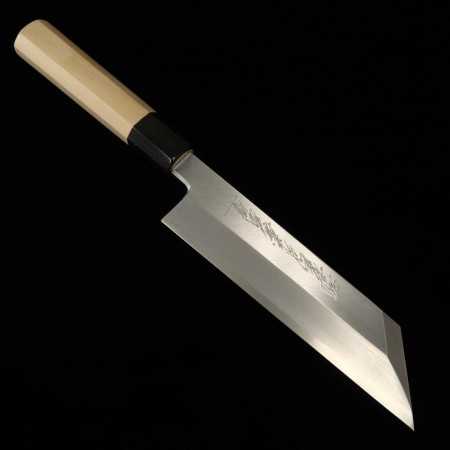 Japanese Mukimono Knife - YOSHIHIRO - Honkasumi series - White Steel No.2 - Magnolia Wood Handle- Size:18cm