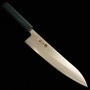 Japanese Chef Knife Gyuto - MIURA - White Steel - Migaki Finish - Indigo wood handle - size:21cm