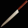 Japanese Slicer Knife Sujihiki - HADO - Kijiro series - Stainless Ginsan steel - Cherry wood handle - Size:24cm