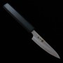 Japanese Paring Knife - MIURA - White Steel No.1 - Migaki Finish - Indigo wood handle - Size:8cm
