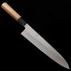 Japanese Chef Knife Gyuto - HATSUKOKORO - Ginsan Stainless steel - Teak Handle - Size:24cm