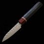 Japanese Paring Knife - MIURA - Aka Tsuchime series - Stainless VG-10 - Hammered and Damascus - Size: 7.5cm