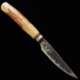 Japanese Petty Knife - KANIMAN KAJI KOUBOU- Leaf Spring CarbonSteel - Black Finish - Size:10cm