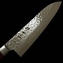 Japanese Santoku Knife - SUISIN - Damascus Wine Serie - Size: 18cm