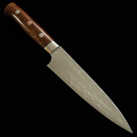 Japanese Petty Knife - TAKESHI SAJI - Stainless Damascus R2 Steel d...