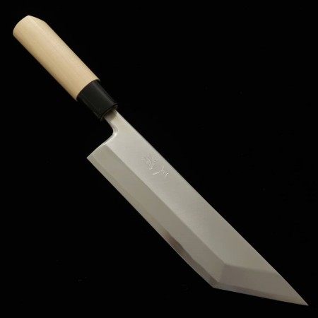 Japanese Edogata Unagisaki knife - MIURA - White carbon steel No.2 - Kasumi finish - Magnolia wood handle - Size : 21cm