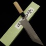 Japanese Edogata Unagisaki knife - MIURA - White carbon steel No.2 - Kasumi finish - Magnolia wood handle - Size : 21cm