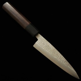 Japanese Utility Kaisaki knife - MIURA - Stainless Ginsan - Hammered - Single edged - Size : 12cm