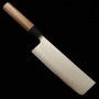 Japanese Nakiri knife - MIURA - Stainless 440C - Walnut wood handle - Size : 16.5cm