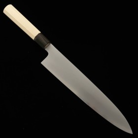 Japanese Chef knife Wagyuto - MIURA - White steel No.2 - Kasumi finish - Magnolia wood handle - Size : 27cm