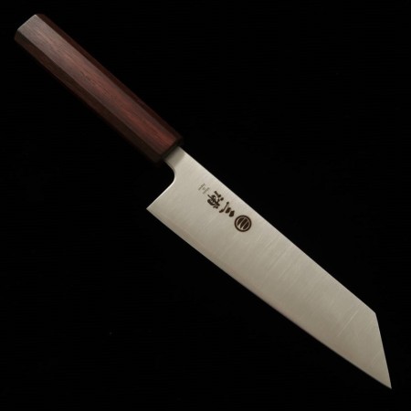 Japanese Bunka Knife - MIURA - Stainless Ginsan - Purple Oak wood handle - Size : 17cm