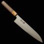 Japanese Chef knife Gyuto - MIURA - Stainless VG10 - Hammered - Walnut wood handle - Size : 21cm