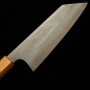 Japanese Bunka knife - MIURA - Blue steel No.2 - Nashiji - Walnut wood handle - Size : 18cm