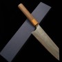 Japanese Bunka knife - MIURA - Blue steel No.2 - Nashiji - Walnut wood handle - Size : 18cm