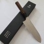 Japanese Santoku Knife - NIGARA - VG XEOS - Hammered Damascus Finish - Rose Wood Handle - Size:17cm