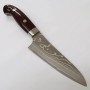 Japanese Petty knife - YUTA KATAYAMA - Akatsuki series - Stainless SG2 - Damascus - Micarta handle - Size : 13cm