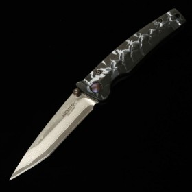 Japanese pocket knife - Mcusta - limited edition - Infinity 004 - Bottle Damascus - MC-004DCD6 - size: 8.5cm