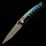 Japanese Pocket knife - MCUSTA - KATANA series - MC-0041C - Stainless VG-10 - Black/Blue - Size : 8.5cm