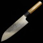 Japanese santoku knife - YUTA KATAYAMA - VG-10 - nickel damascus se...