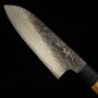 Japanese santoku knife - YUTA KATAYAMA - VG-10 - nickel damascus se...