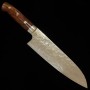 Japanese Santoku Knife - TAKESHI SAJI - Stainless Damascus R2 Steel...