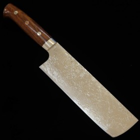 Japanese knife nakiri TAKESHI SAJI - Damascus R2 diamond finish -ir...