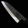 Japanese Petty Knife - MIWA - Blue steel No.1 - Kurouchi - Zelcova wood handle - Size : 14cm