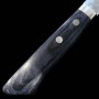 Japanese Santoku Knife - MIURA - VG10 - Hammered - Damascus - Navy handle - size: 16.5