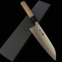 Japanese Santoku knife - MIURA - Stainless 440C - Walnut wood handle - Size : 16.5cm