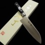 Japanese santoku Knife - MIURA - Molybdneum - Black wood handle -Size: 17cm