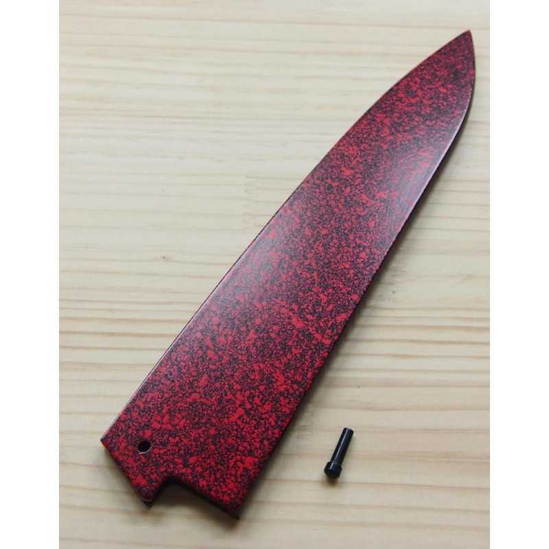 WOOD SHEATH (SAYA) FOR CHEF GYUTO KNIFE - RED COLOR - for ZANMAI only -  SIZES: 18 / 21 / 24/27CM