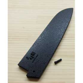 Wood Sheath (saya) for Santoku Knife - Black Color - for ZANMAI only - Size: 18cm